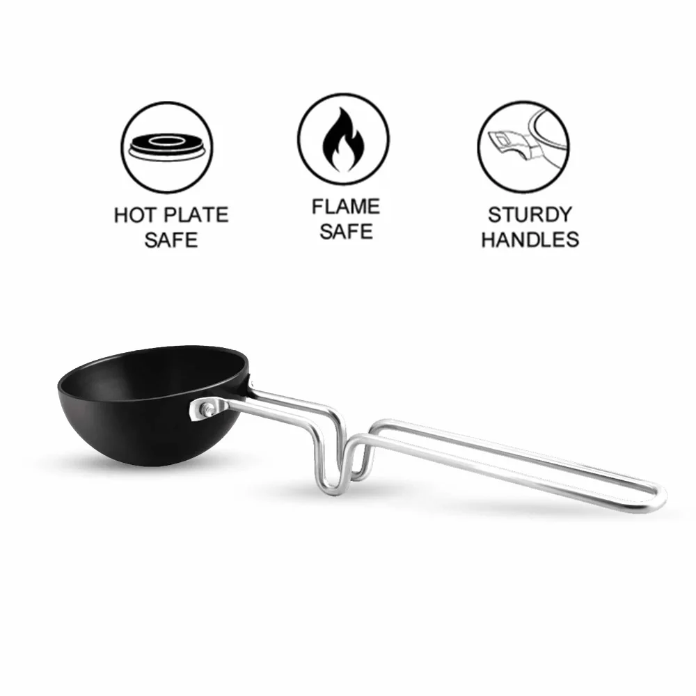 AM3582 Stainless Steel Wired Handle Tadka Pan (Vagharia) - Image 7