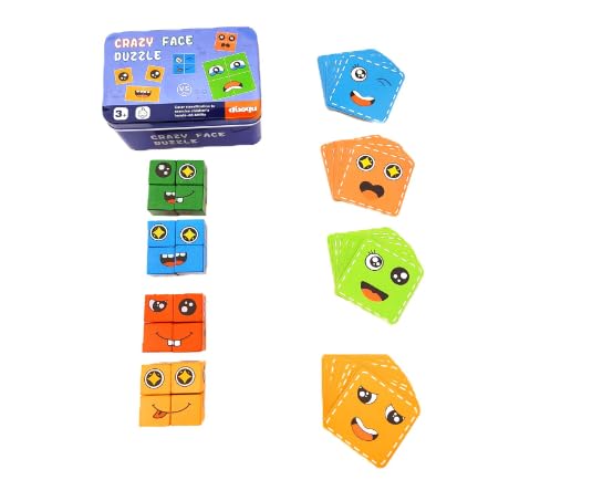 AM3615  Wooden Crazy Face Puzzle Pack of 1 Pcs - Image 6