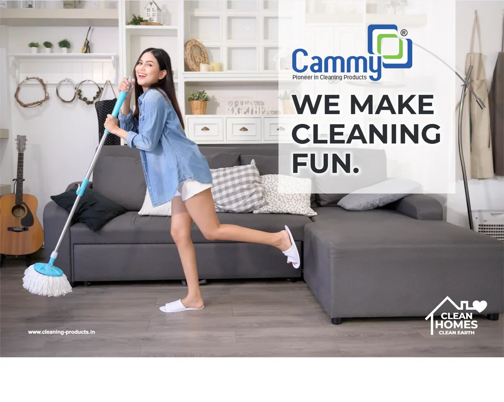 AM3628 Cammy SS Flora Floor Cleaning Mop with Bucket and Microfiber Refill - Image 2