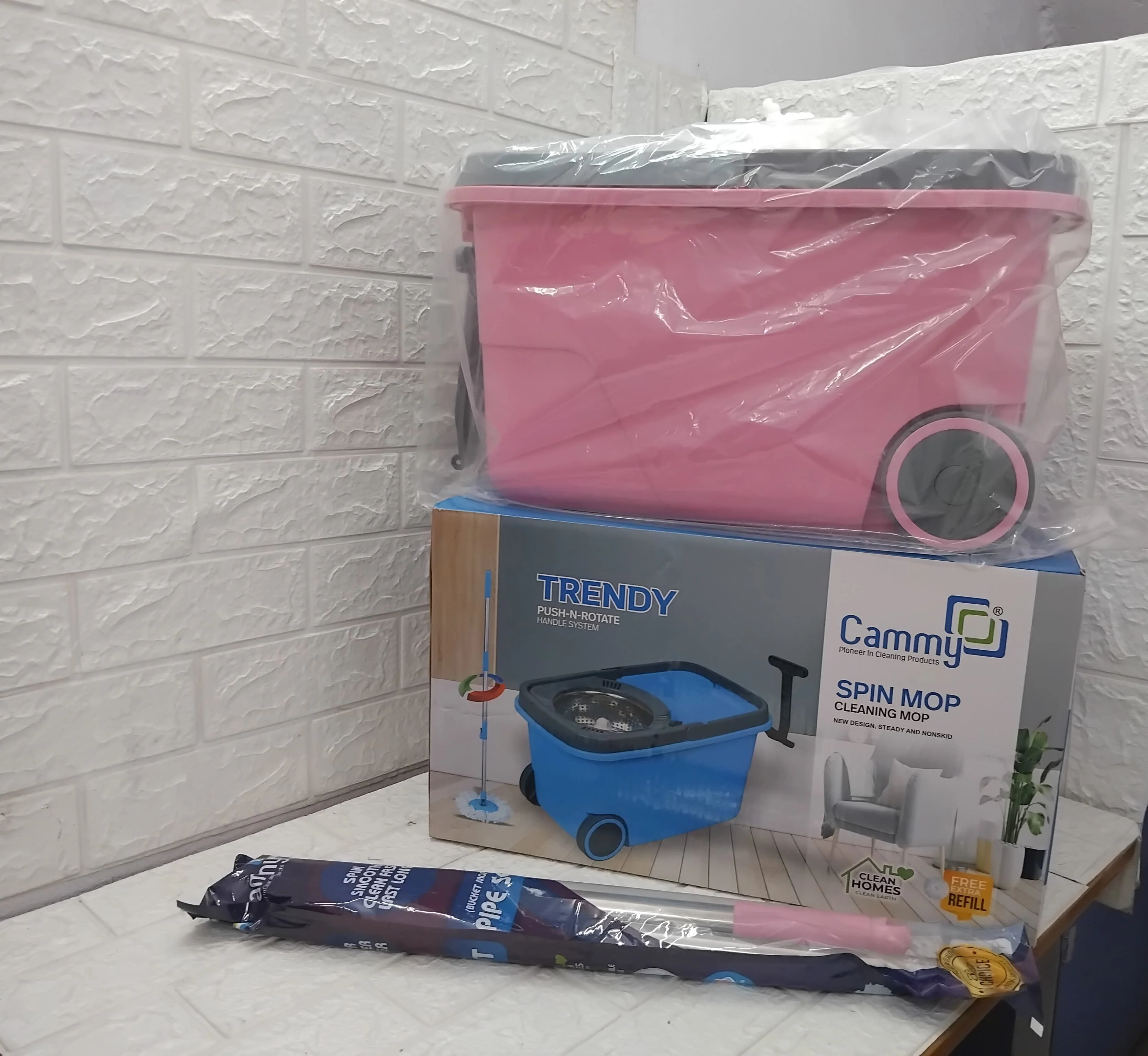 AM3629 Cammy SS Trendy Floor Cleaning Mop & Bucket Microfiber Refill - Image 6