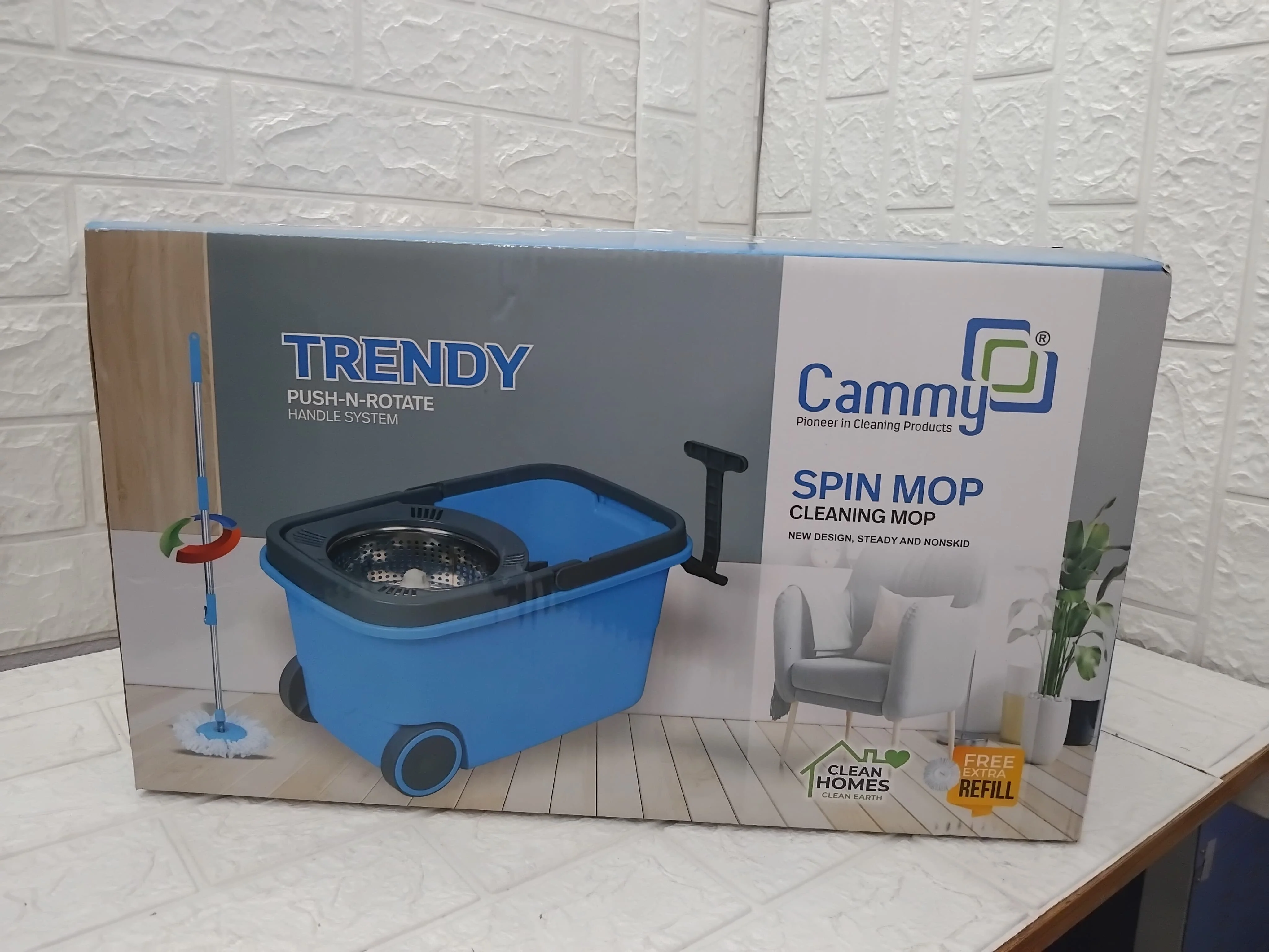 AM3629 Cammy SS Trendy Floor Cleaning Mop & Bucket Microfiber Refill - Image 7