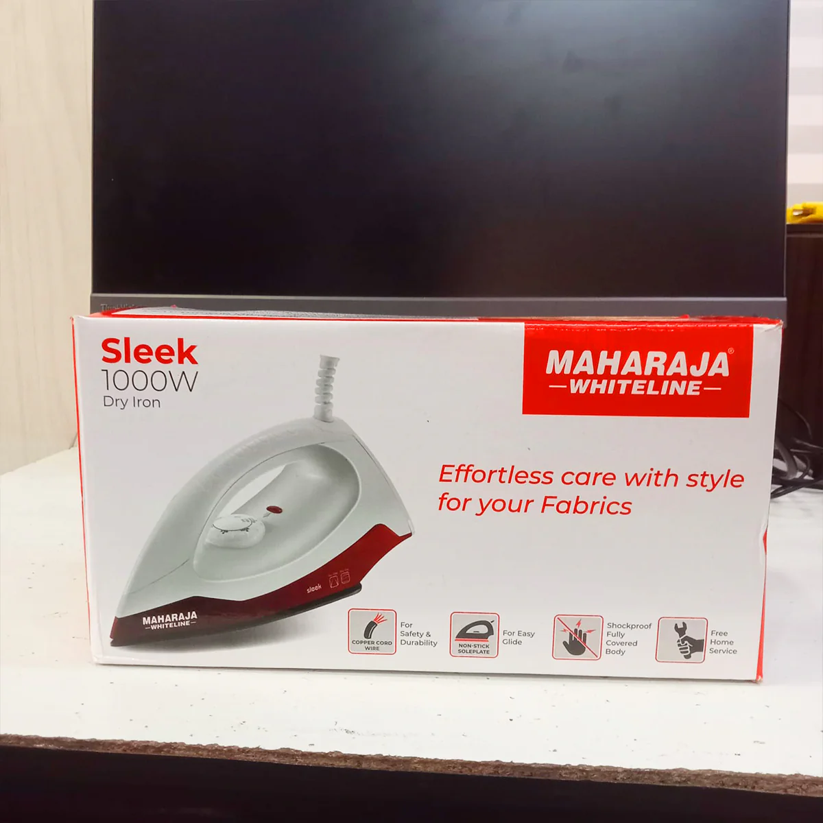 AM3642 Maharaja Whiteline 1000 Watts Sleek Dlx Pro Dry Iron 1 Pcs - Image 11