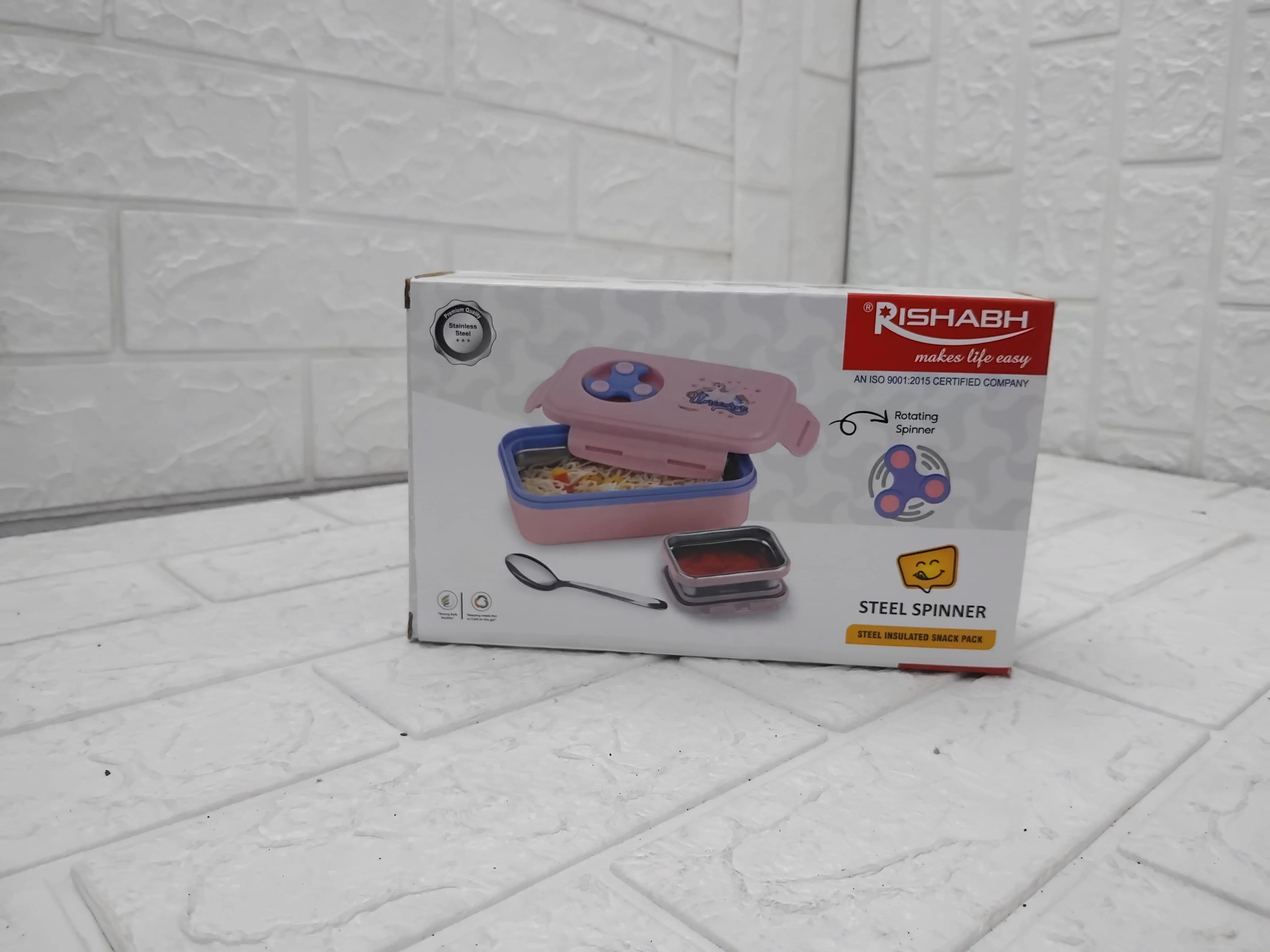 AM3649 Rishabh Steel Spinner Lunch Box - Image 4