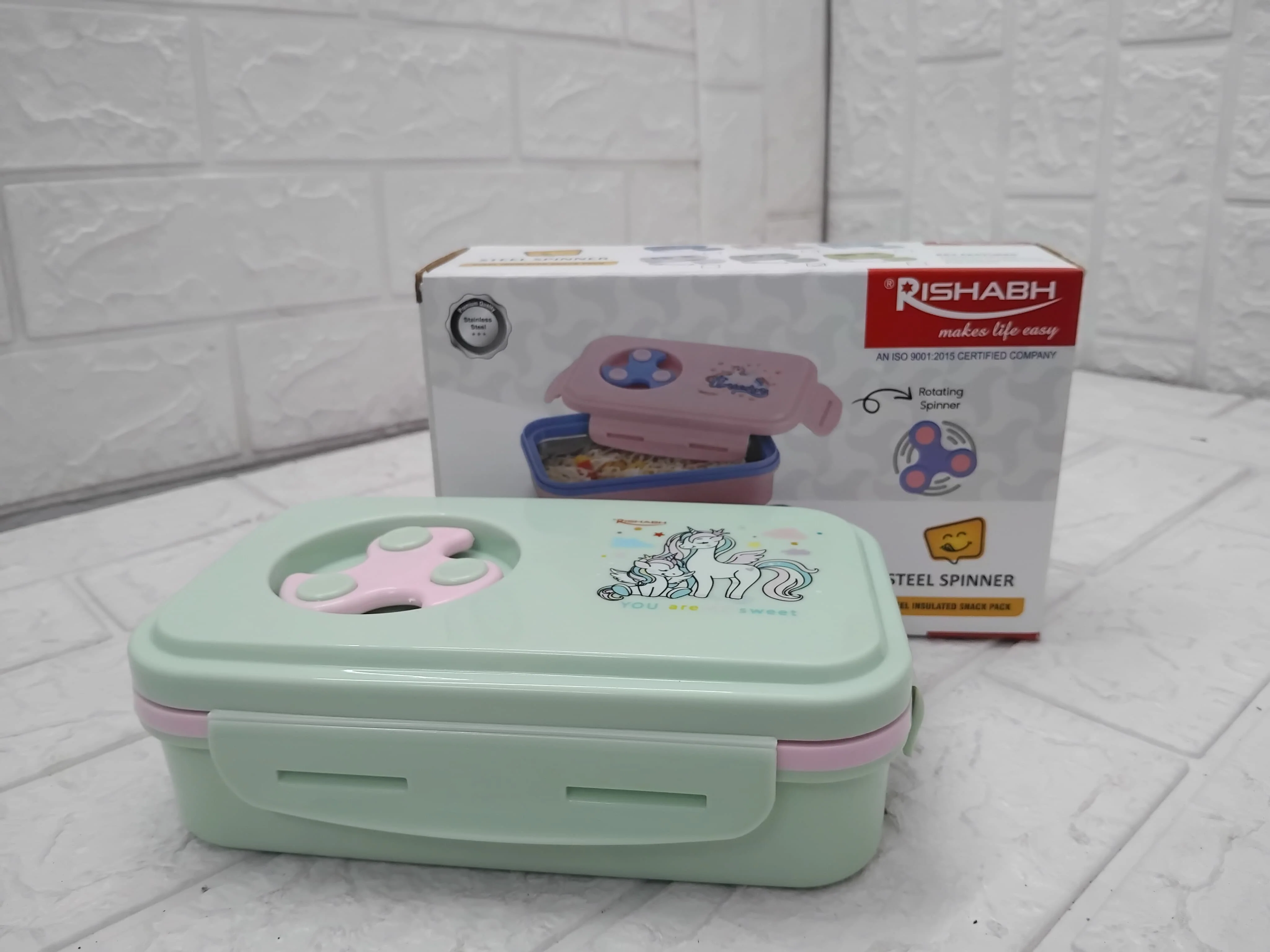 AM3649 Rishabh Steel Spinner Lunch Box - Image 6