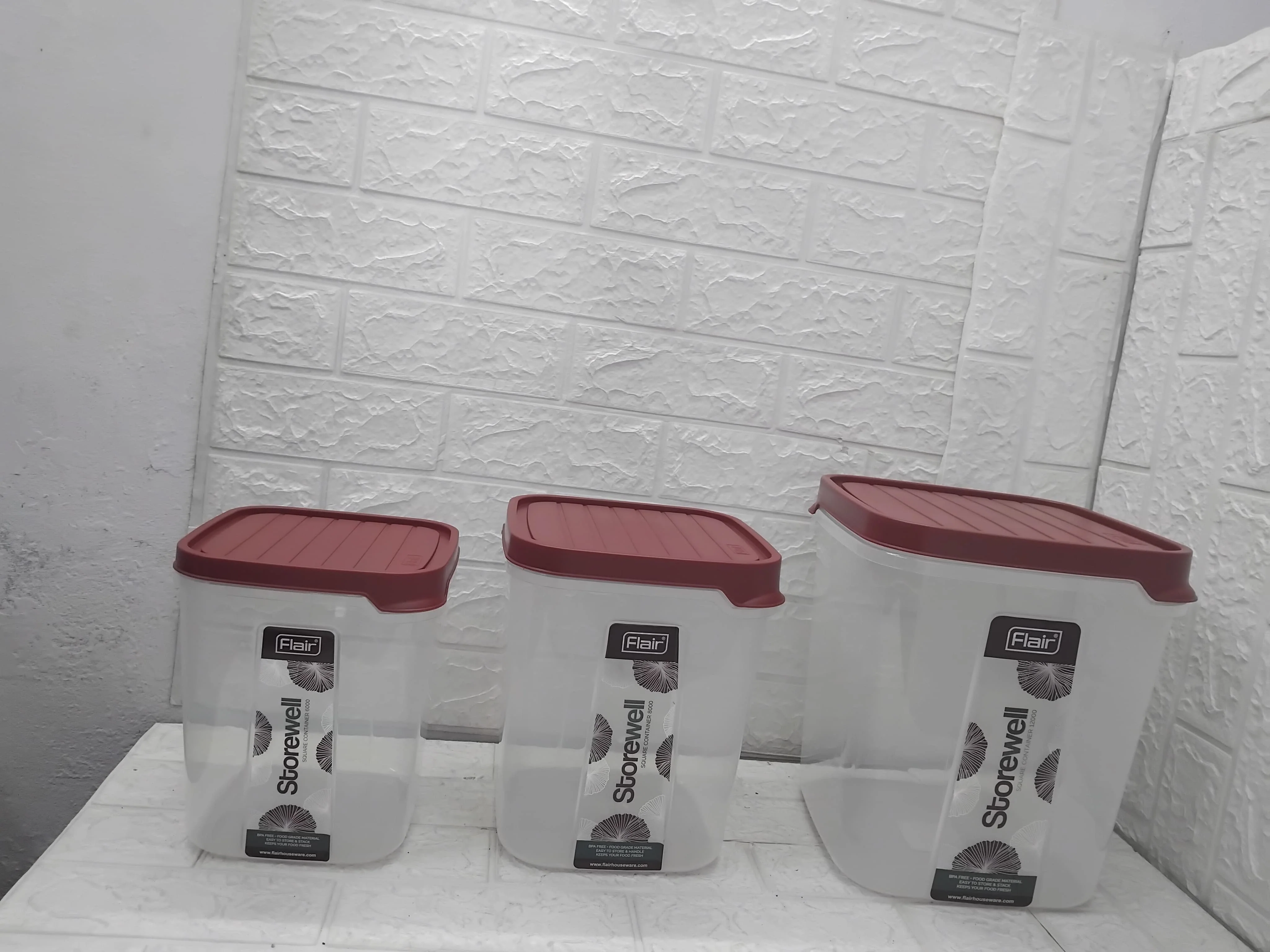 AM3653 Flair Storewell Square Storage Containers 6,8,12 ml Set of 3 - Image 8