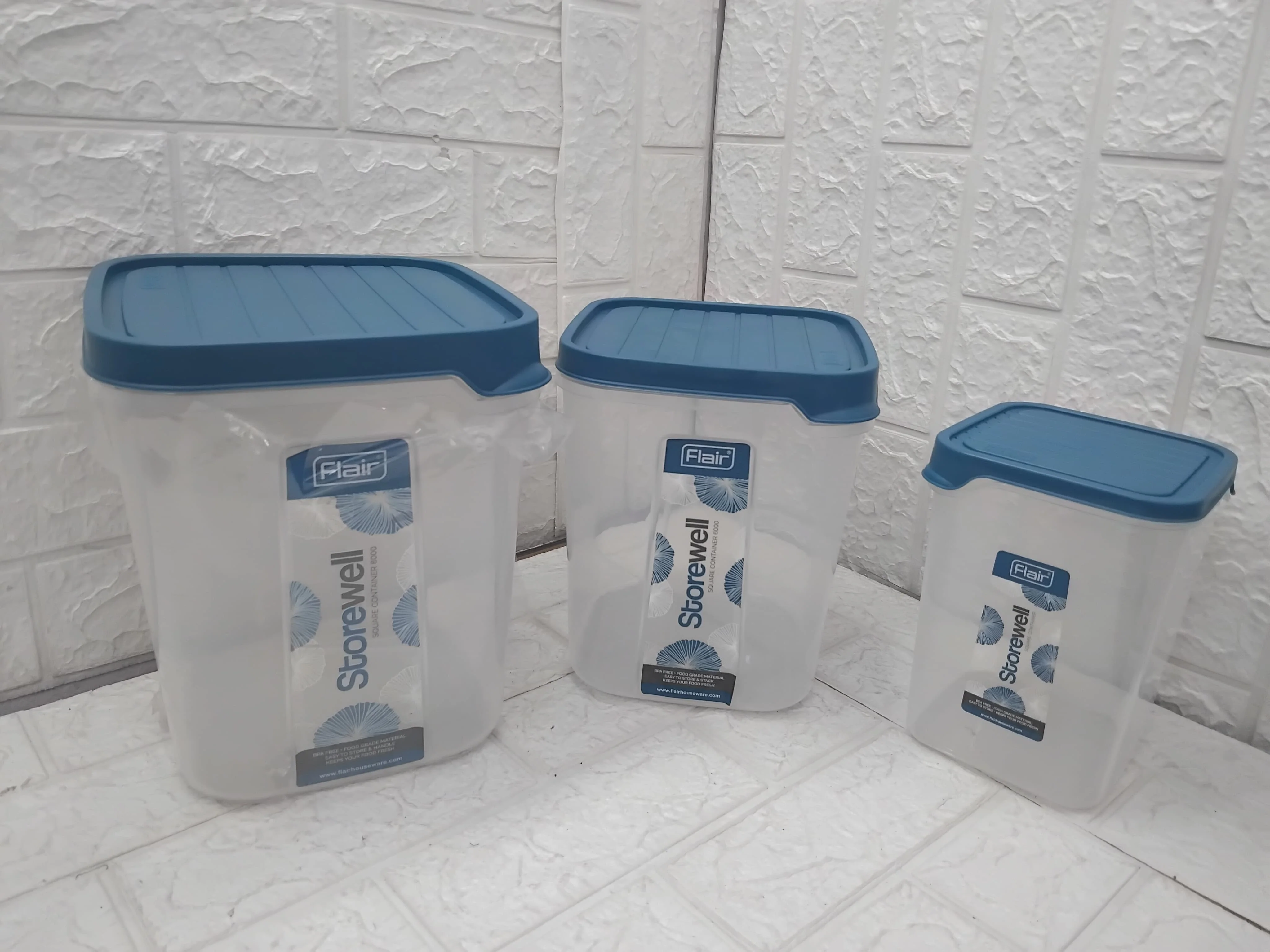 AM3654 Flair Plastic Storewell Square Containers 2400x6000x8000ml -3pcs - Image 7