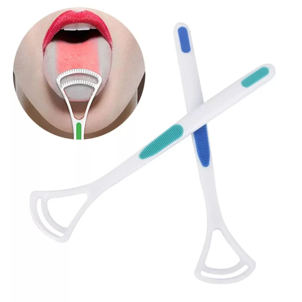 AM3661 Tongue Cleaner Double Tongue Scaper 2 Pcs Set (Multicolour) - Image 2