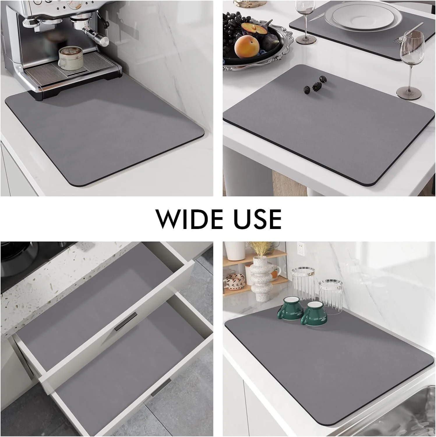 AM3669 Dish Drying Mat for Kitchen (30CMX40CM) Set Of 1 Pcs - Image 2