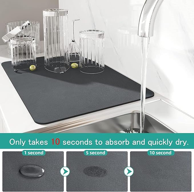 AM3669 Dish Drying Mat for Kitchen (30CMX40CM) Set Of 1 Pcs - Image 8