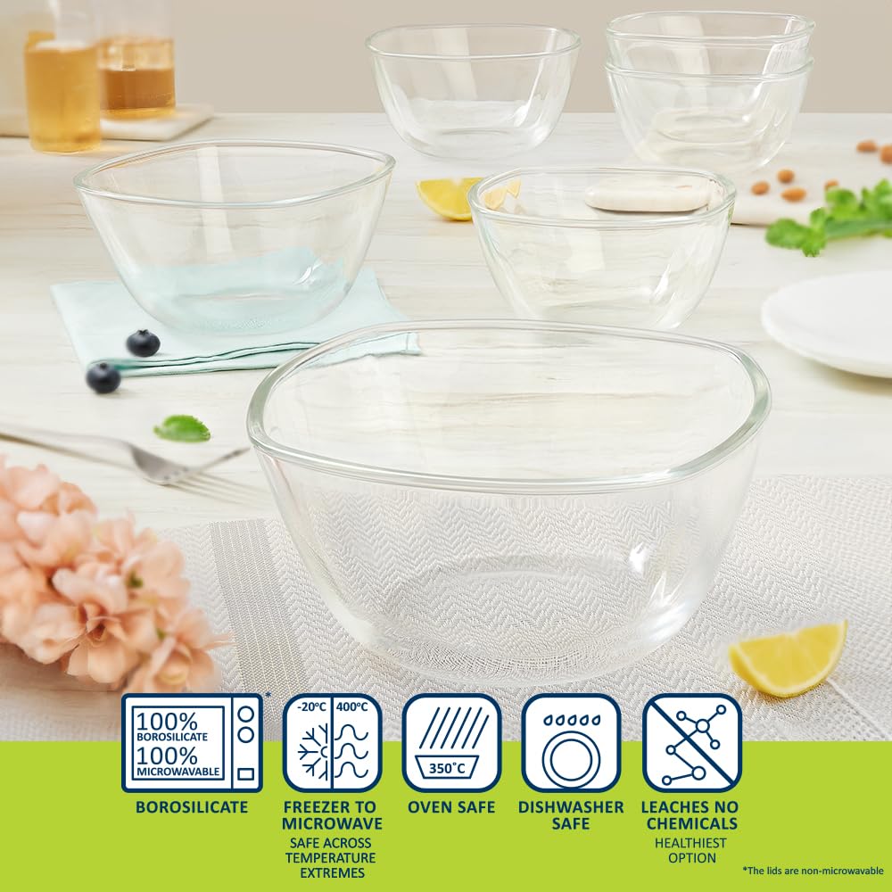 AM3691 Borosil Square 500ml Serving & Mixing Bowl (BGFGBBWL0013) - Image 6