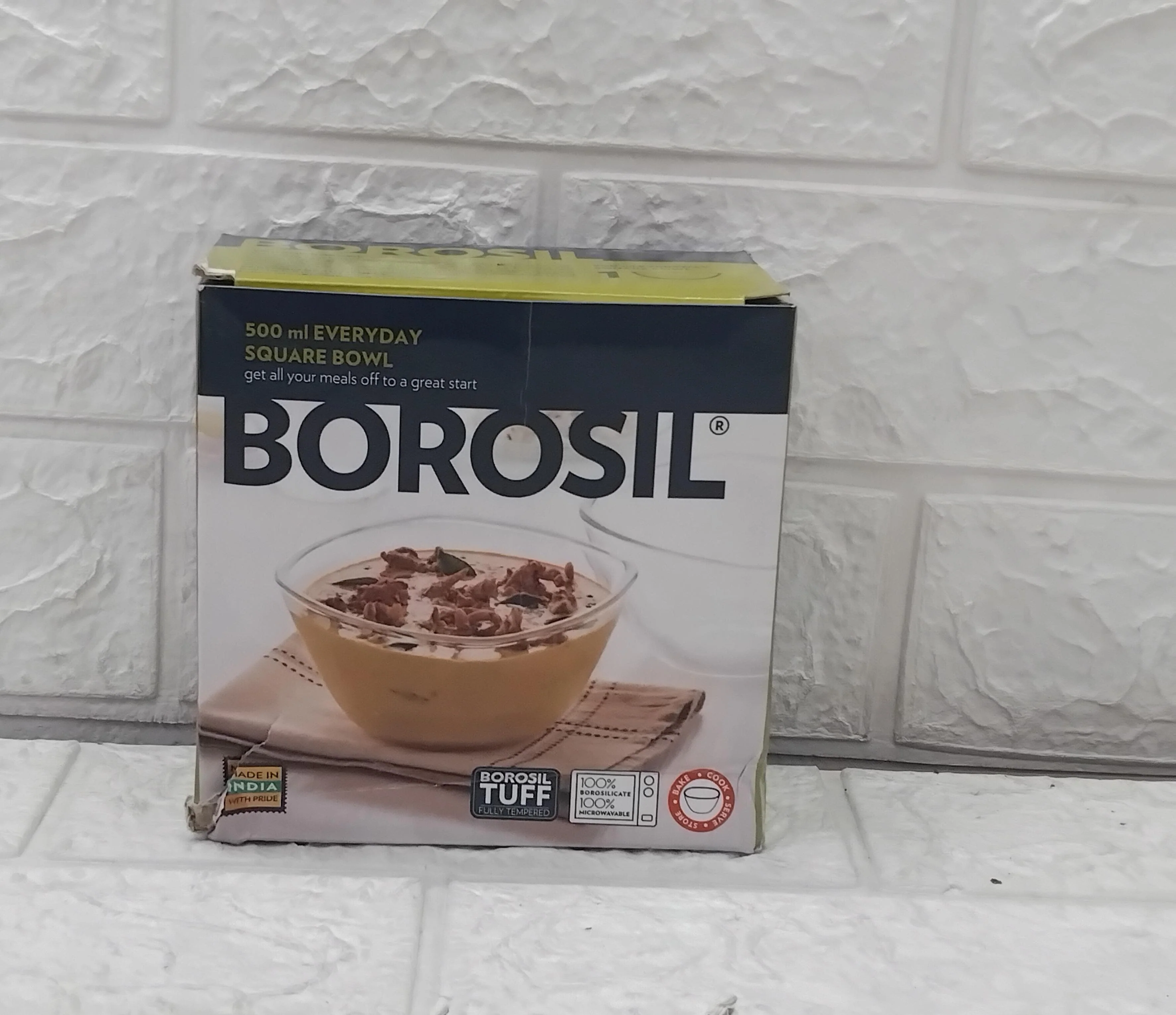 AM3691 Borosil Square 500ml Serving & Mixing Bowl (BGFGBBWL0013) - Image 8