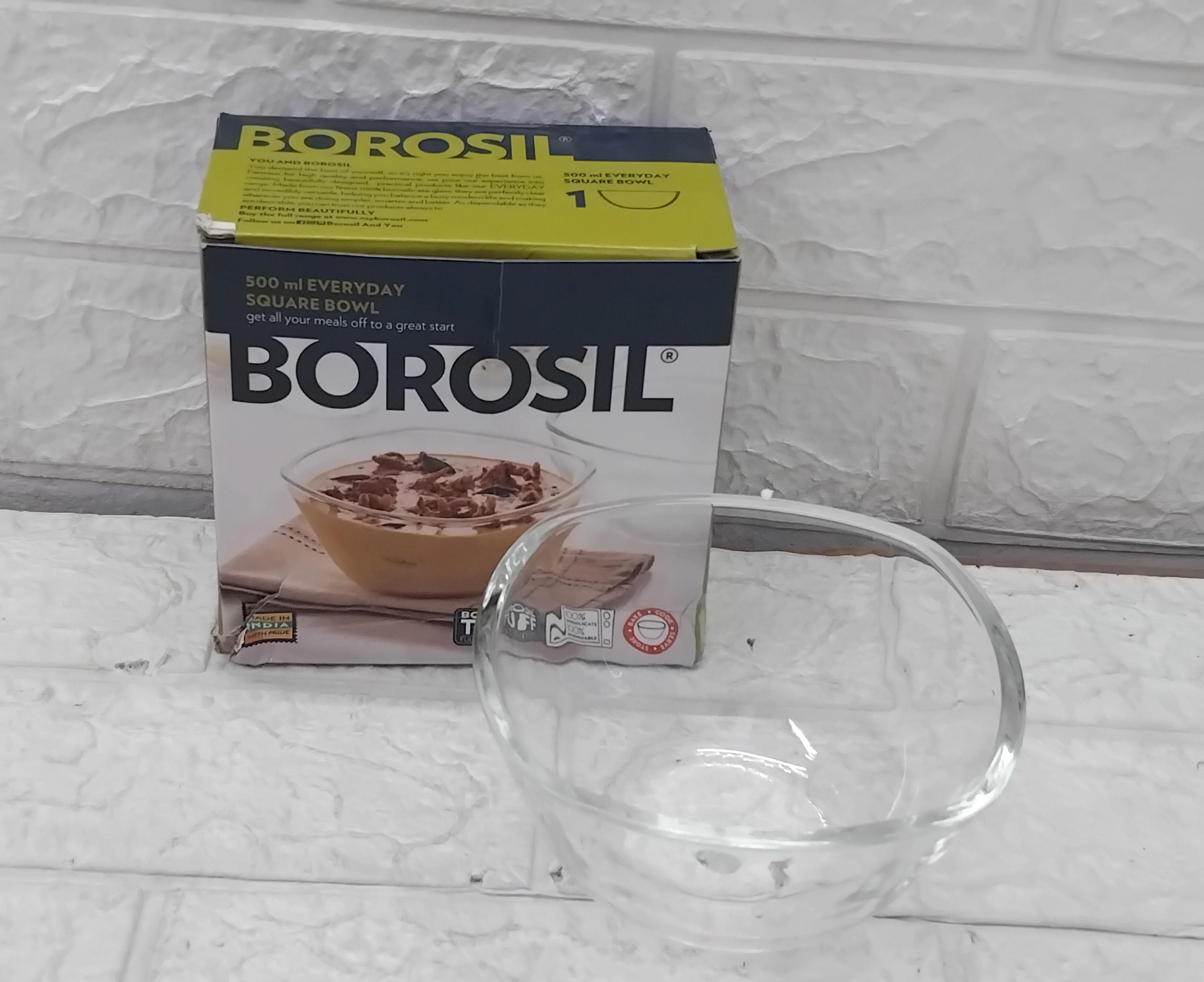 AM3691 Borosil Square 500ml Serving & Mixing Bowl (BGFGBBWL0013) - Image 9