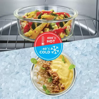 AM3702 Borosil Round 400ml Glass Storage Container For Kitchen 1 Pcs - ICYGCHRS400 - Image 10