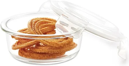 AM3702 Borosil Round 400ml Glass Storage Container For Kitchen 1 Pcs - ICYGCHRS400 - Image 3