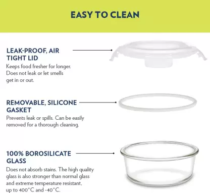 AM3702 Borosil Round 400ml Glass Storage Container For Kitchen 1 Pcs - ICYGCHRS400 - Image 9