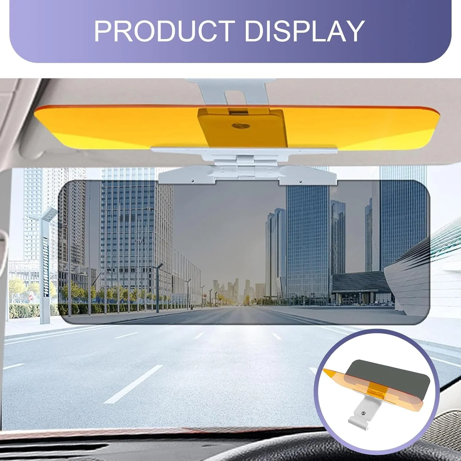 AM3707 2 in 1 Universal Car Sun Visor, HD Day Night Driving Visor - Image 3