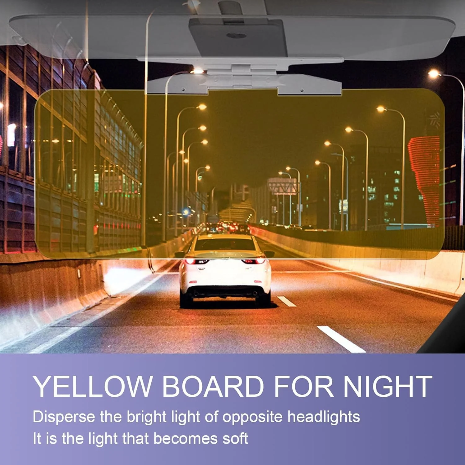 AM3707 2 in 1 Universal Car Sun Visor, HD Day Night Driving Visor - Image 7