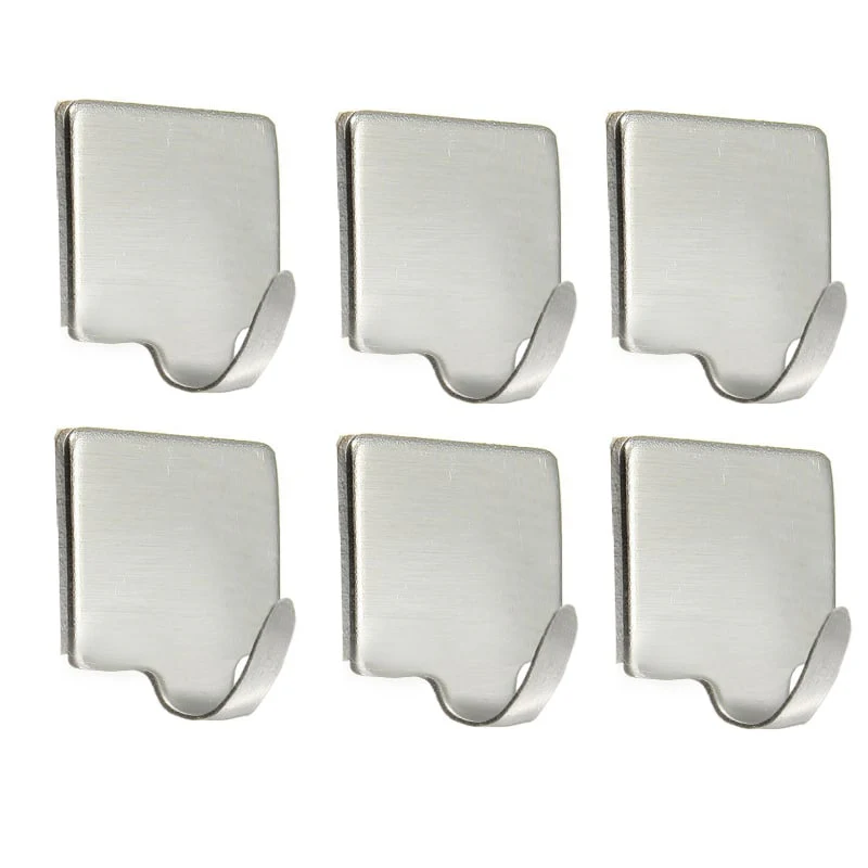 AM3709 Self Adhesive Stainless Mini Hooks 6 Pieces - Image 2