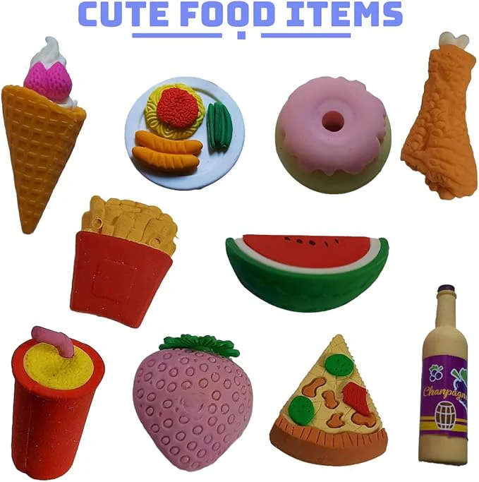 AM3710 3D Cute Food Shape Rubber Pencil Erasers for Kid - Image 2