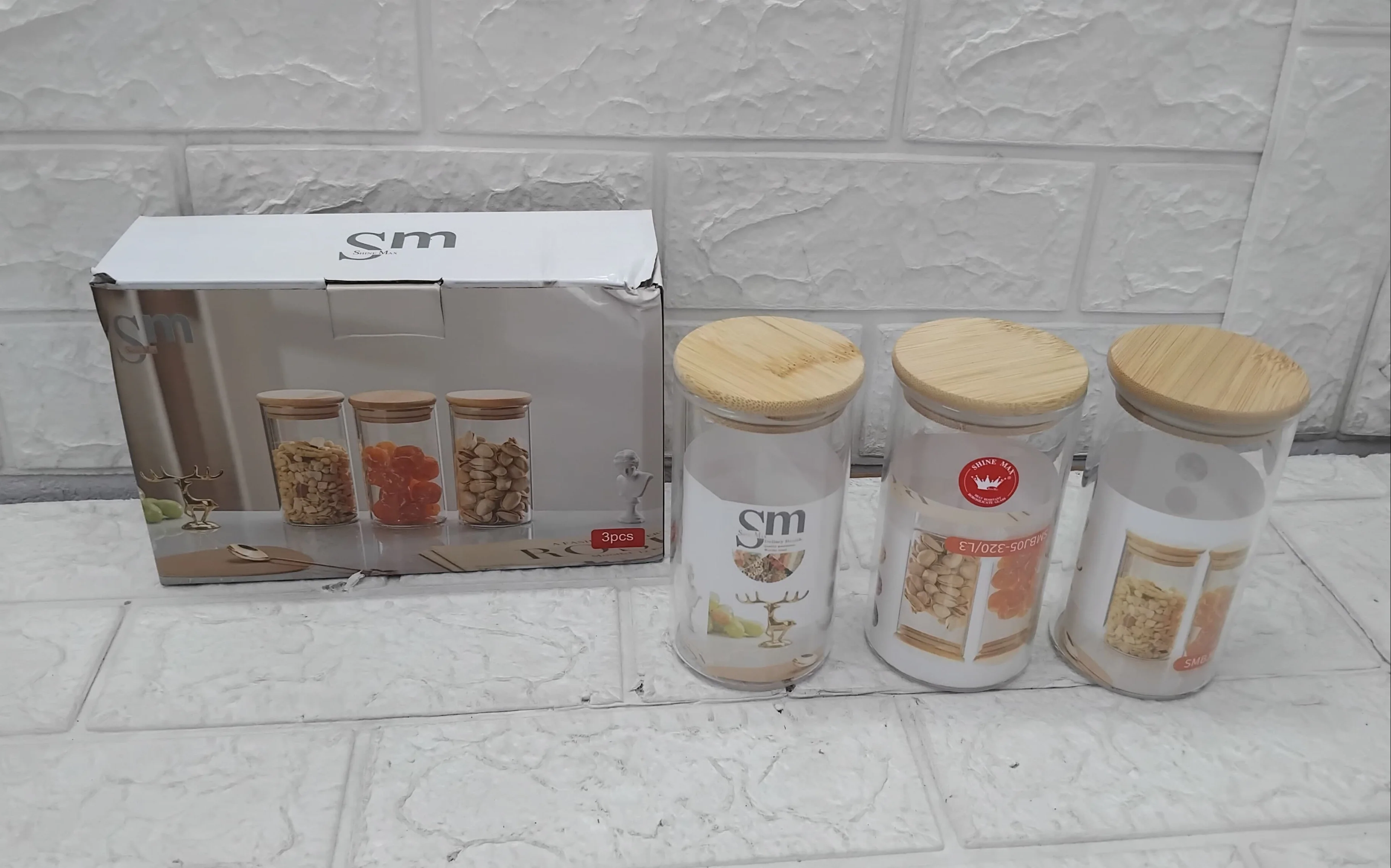 AM3727 Borosilicate Round Containers With Airtight Bamboo Wooden Lids (SMBJ05320L3) - Image 10