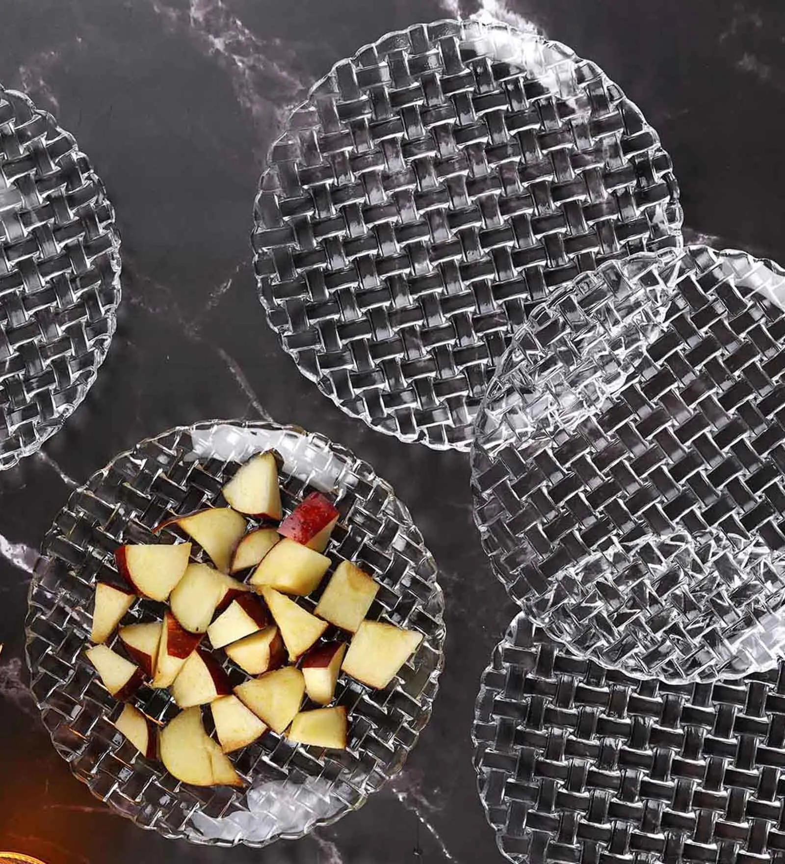 AM3732 The Precious Series Glass Snack Plate 6 Pcs  (SMP011) - Image 6