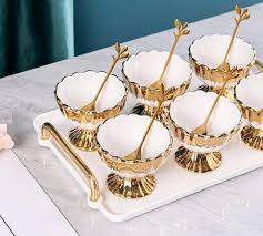 AM3733 Ice Cream Bowl Set With Tray 7Pcs - Image 5