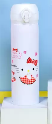 AM3740 Stainless Steel Kitty Insulated Water Bottle White 500ml 1 Pc - Image 3