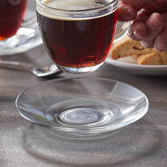 AM3741 Saucer Round Glass Plates Set Of 6 (LXP7012) - Image 3