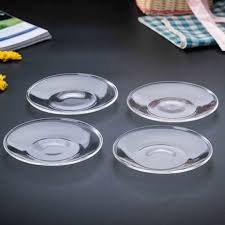AM3741 Saucer Round Glass Plates Set Of 6 (LXP7012) - Image 4
