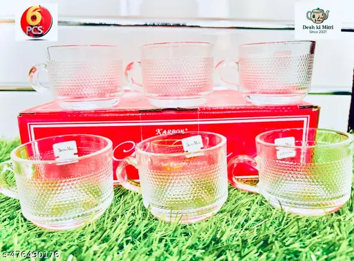 AM3743 Shine Max Glass Tea Cup 93ml Pack of 6Pcs - Image 4