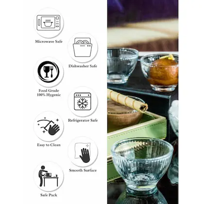 AM3755 Crystal Clear Bowl 130ml Set of 6 Pcs (RG0088) - Image 4