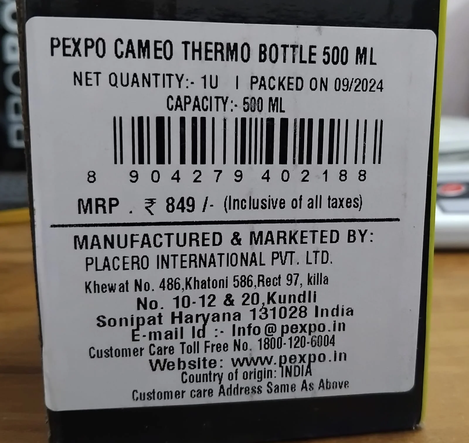 AM3778 Pexpo Cameo Vacuum Insulated Stainless Steel Water Bottle - Image 7