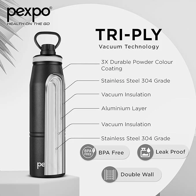 AM3780 Pexpo Altros Stainless Steel Hot & Cold Vacuum Insulated Flask - Image 4
