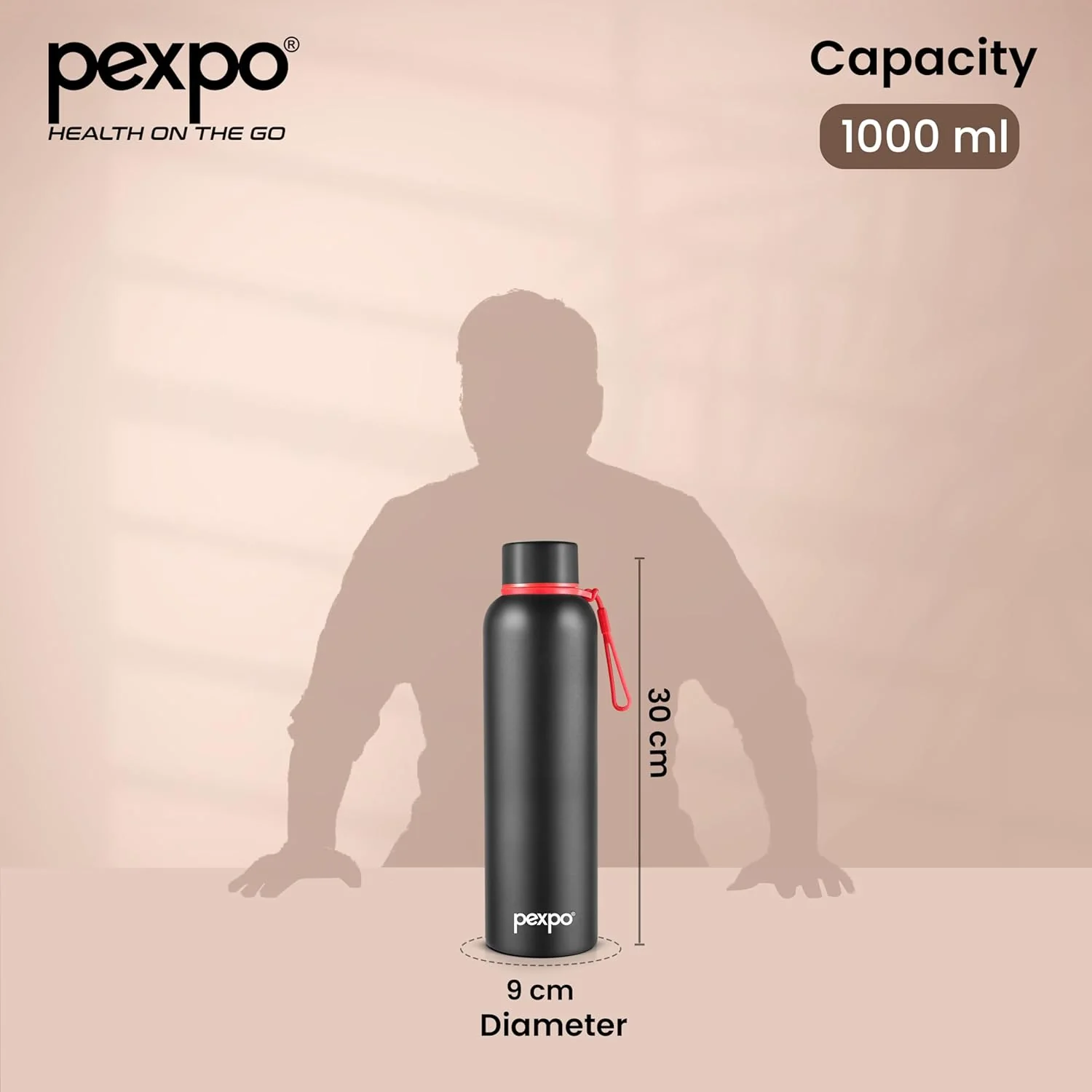AM3793 Pexpo Bravo Stainless Steel Water Bottle 1000 - Image 7