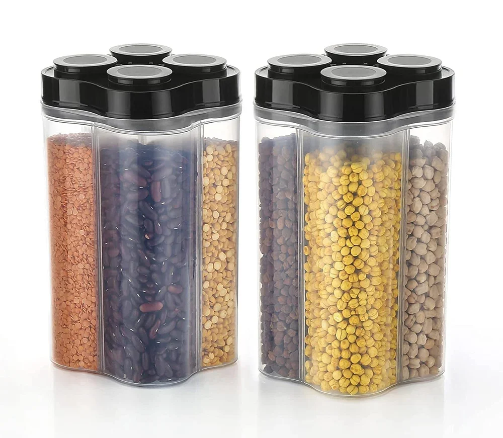 AM3796 Plastic Lock Food Storage 4 Section Container 2500ml - Image 3