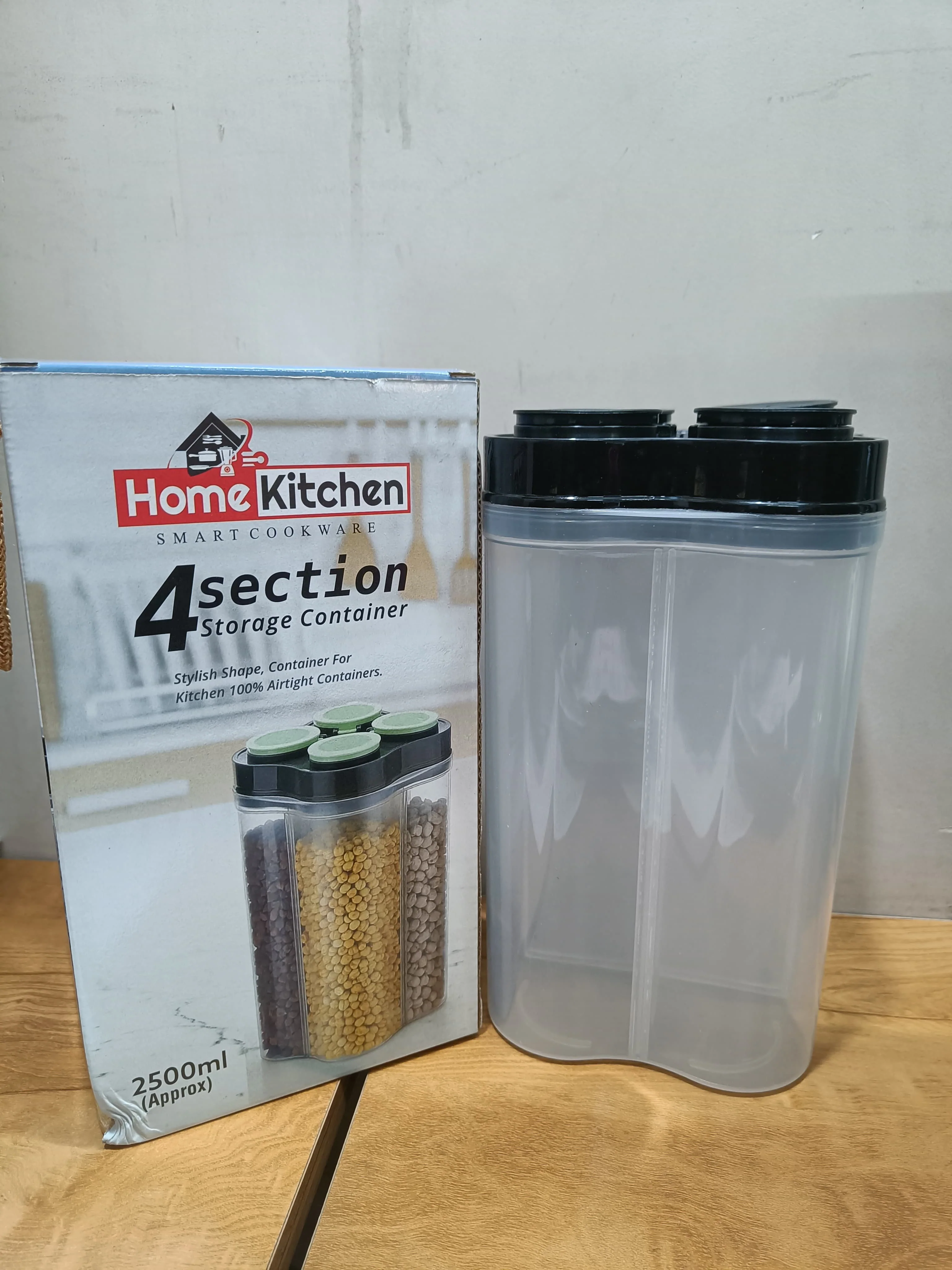 AM3796 Plastic Lock Food Storage 4 Section Container 2500ml - Image 5