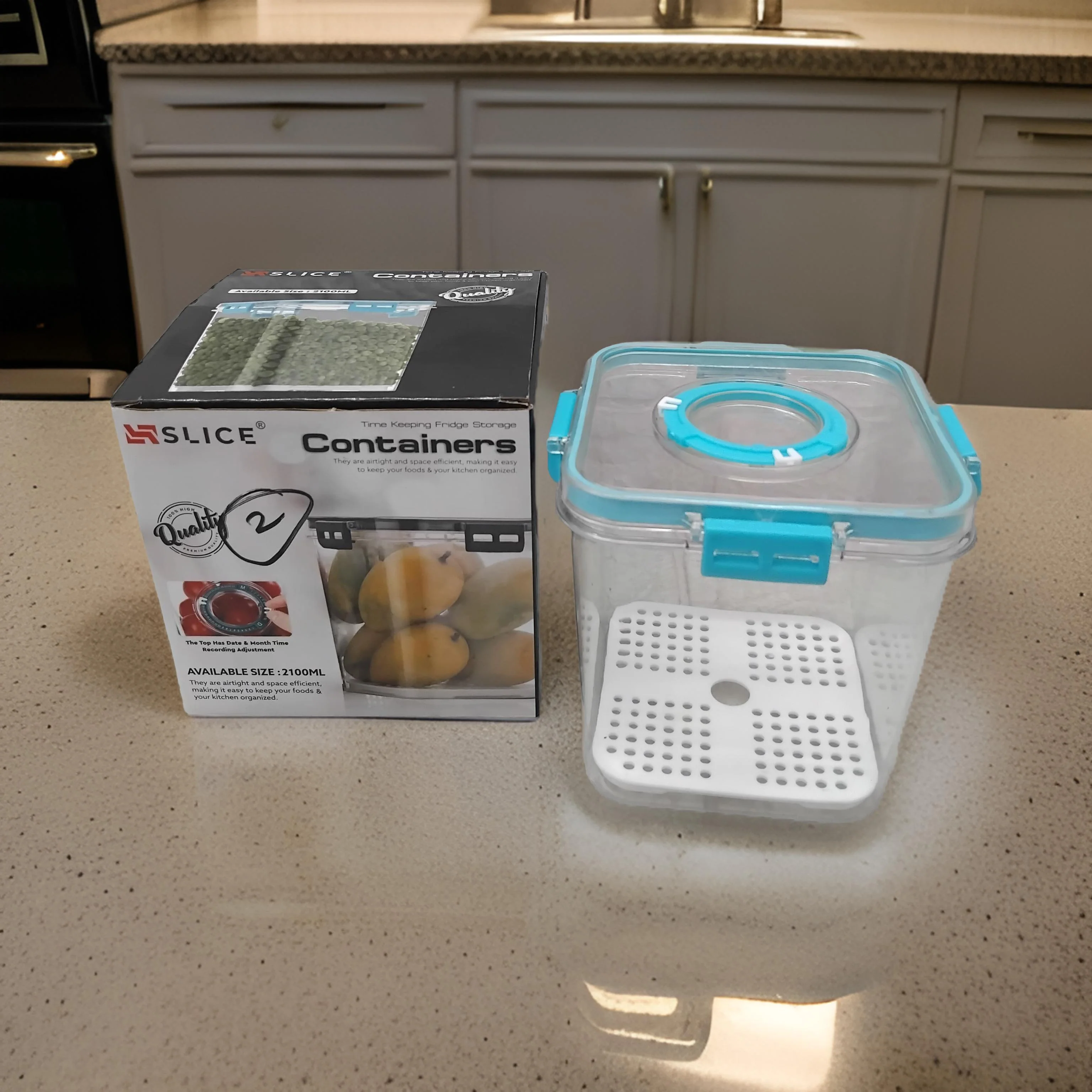 AM3798 Fridge Storage Container with Time keeping on Top Lid - Image 5