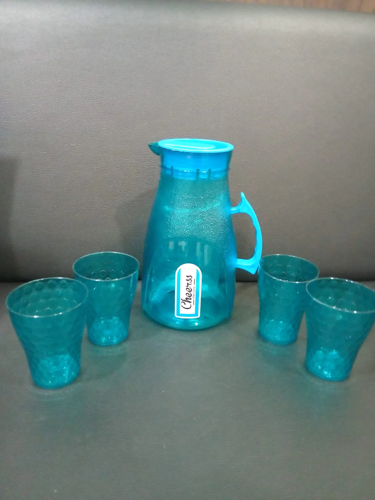 AM3808 Cheerss Wter Jug with 4 Glass (Multi colour) - Image 3
