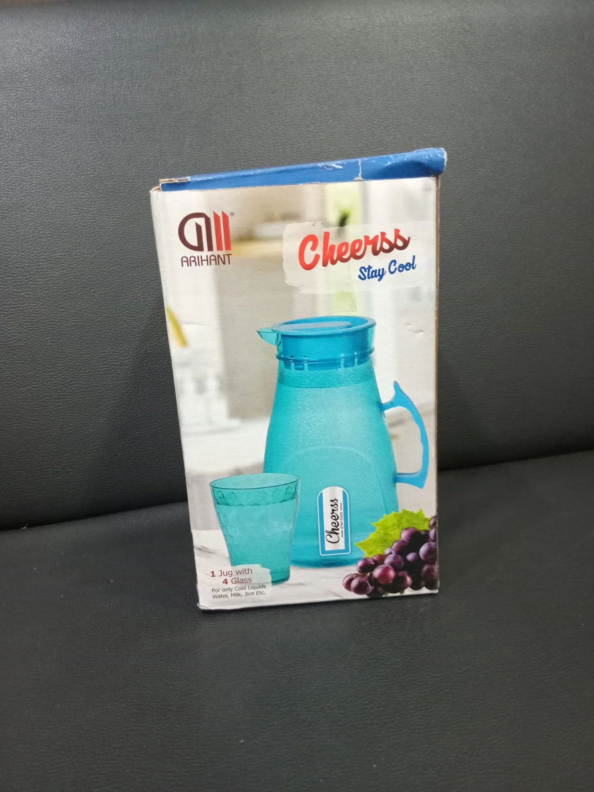 AM3808 Cheerss Wter Jug with 4 Glass (Multi colour) - Image 4