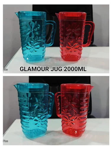 AM3809 Glamour Pet Jug Colour glassjug juice, water 2000ml - Image 2