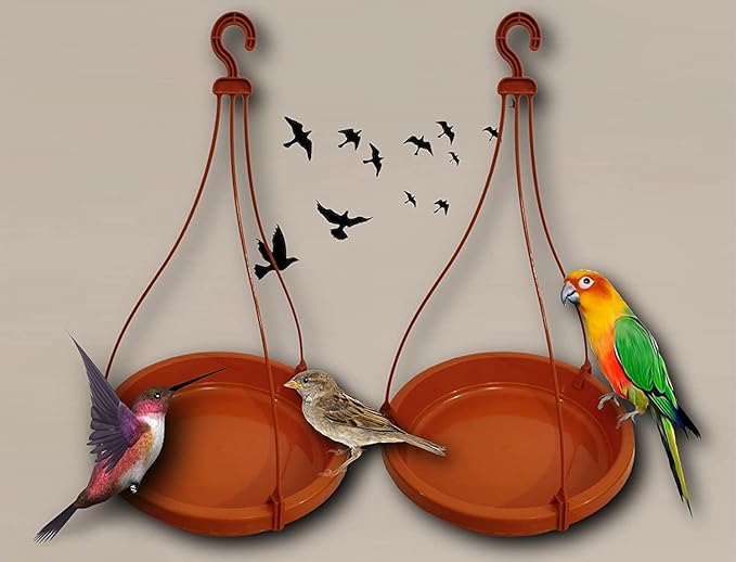 AM3813 Hanging Bird Water Feeder for Outdoor Garden Decoration (1pcs) - Image 5