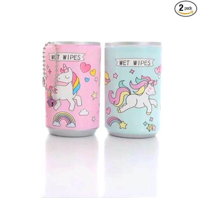 AM3863 Unicorn Mini Baby Wet Wipes Tin Pack ,Tissue Can for Cleaning Face Body - Image 5