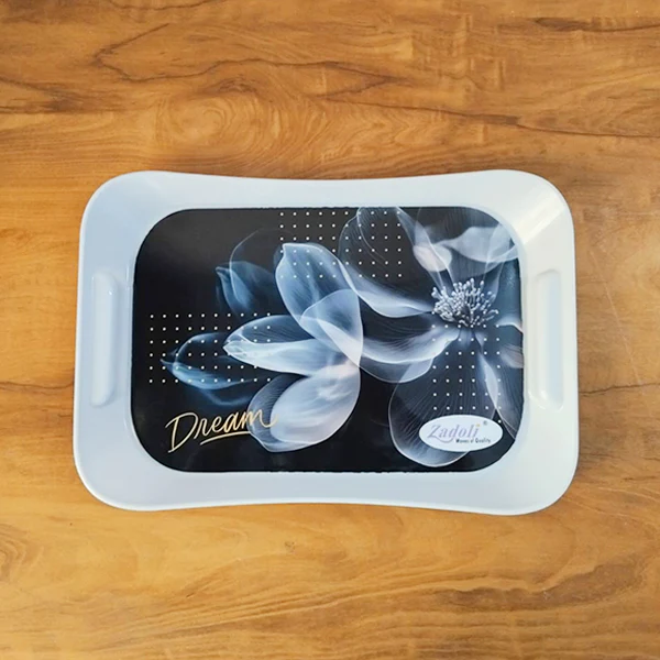 AM3867 Printed Plastic Salute Medium Serving Tray - 1 Pcs (Multi-Design) - Image 4
