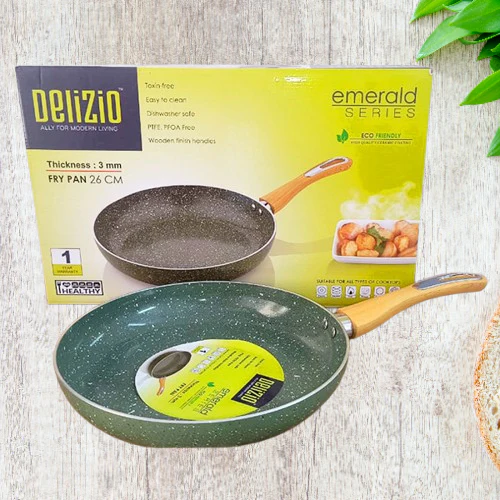 AM3907 Delizio Green Granite Coating Fry Pan 26Cm