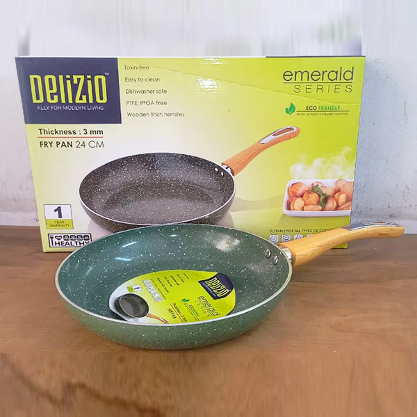 AM3908 Delizio Green Granite Coating Fry Pan 24Cm - Image 2