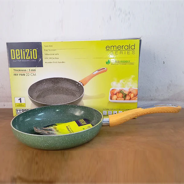 AM3909 Delizio Green Granite Coating Fry Pan 22Cm - Image 2