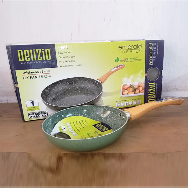 AM3910 Delizio Green Granite Coating Fry Pan 18Cm - Image 2