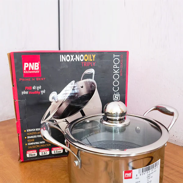 AM3914 PNB Kitchenmate Triply Cookpot with Glass Lid 20Cm - Image 8