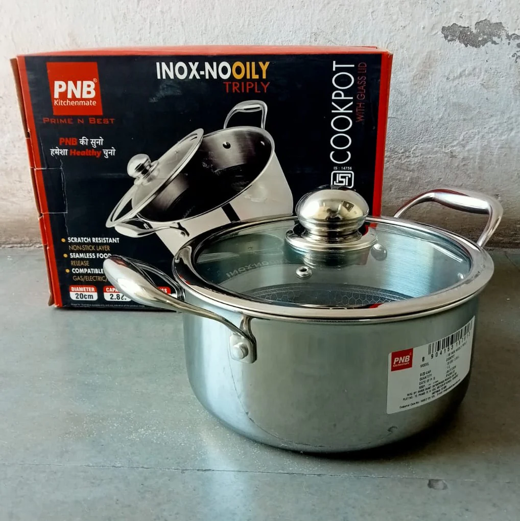 AM3914 PNB Kitchenmate Triply Cookpot with Glass Lid 20Cm - Image 9