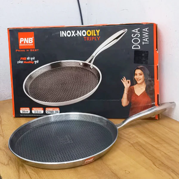 AM3925 PNB Kitchenmate Triply Dosa Tawa 30Cm - Image 2